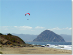 Paraglider over Cayucos Beach