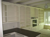 New white wooden shelfs